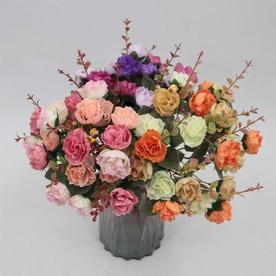 DIY Accessories Faux Rose Flower 21 Heads Fake Flower New Simulation Flowers  Gifts