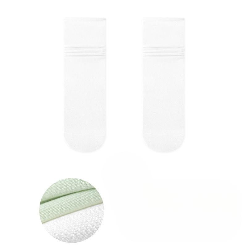 

Женские весенне-летние тонкие носки-трубы без косточек, ледяные носки-кучки 1 pair чистый белый
