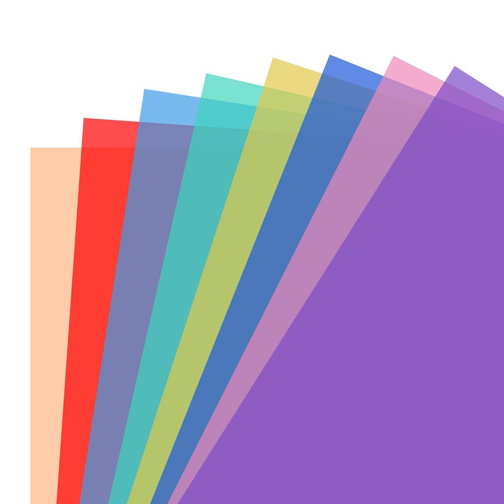 8 Colors set Transparent Gel Lighting Filter 30 * 30cm  12 * 12in Coloured Overlays Tinted Correction Gels Light