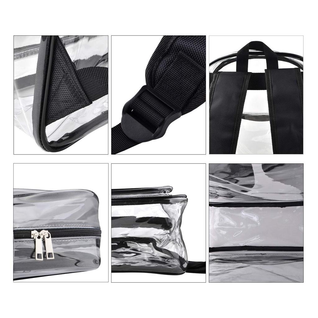 [NICHTAG] Transparenter Rucksack für Herren, A4-Größe, Großes Fassungsvermögen, PVC, Antistatisch, Vinyl, Reinraum, Wasserdicht, Langlebig, Unisex, Beliebt (ZU)