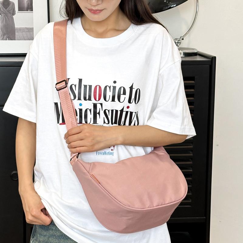 Chic Casual Dumpling Bag Versatile Oxford Fabric Shoulder Bag For Everyday Use