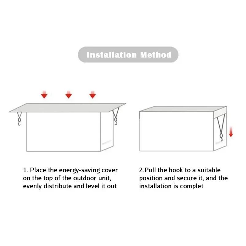 Air Conditioner Cover Outdoor Energy Saving Rainproof Cover Air Conditioner Washing Dust Prevent Sun Exposure AC Cleaning Bag