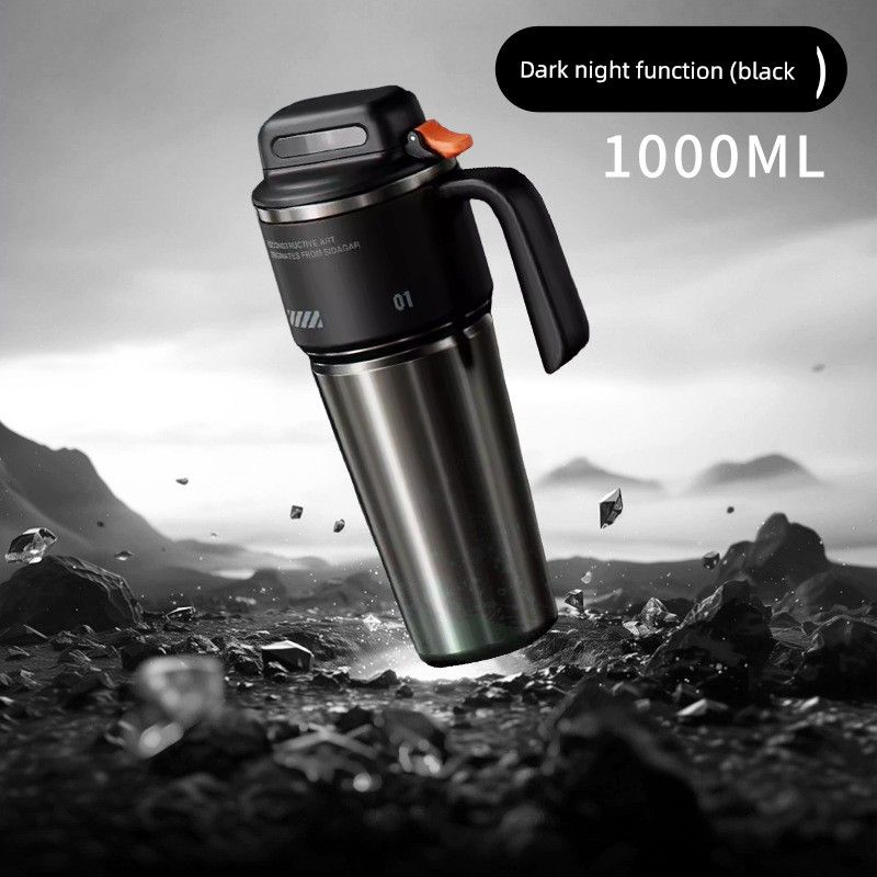2026 Model Stainless Steel Large-Capacity Thermos Cup for Men, Outdoor Ice Cup, Portable Travel Cup, Car Cup, Straw Water Cup