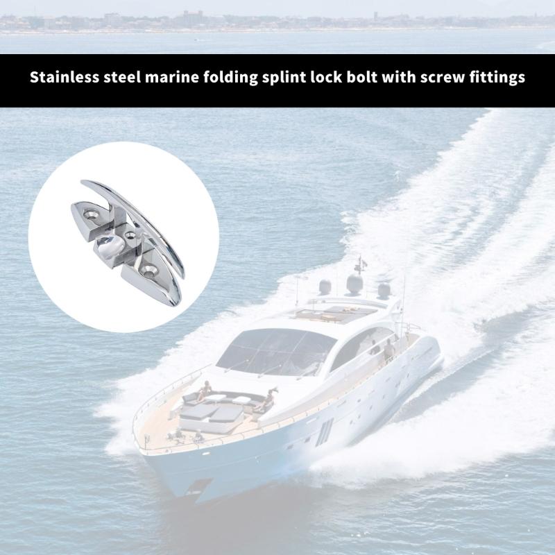 Pack of 1 Long lasting Stainless Steel bending Cleat Rust Resistant Marine Grade for Yachts Kayaks quick mount