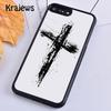 Krajews Christian Jesus The Cross Black Plastic Phone Case For iPhone 17 Air 16 15 14 Plus 11 12 13 Pro Max Coque Fundas