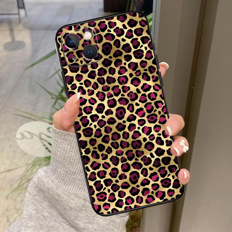 Luxury Leopard Case For iPhone 17 Air 16 15 14 13 11 12 Pro Max Plus 12 13 Mini 16e 17 Pro Max Back Cover