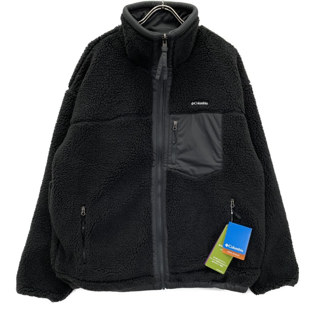 Columbia Black PM3437-010 Chicago Avenue Reversible Fleece Jacket Jacket L Black X grayUsed