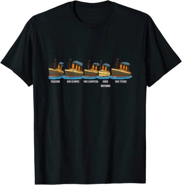 RMS Titanic Britannic Poseidon Carpathia Ship Lovers Maritime T Shirt XL