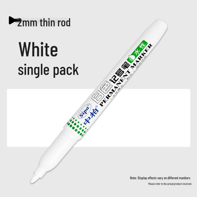 Zhongbai SM307 White Quick-Dry 2.0mm Cardboard Water-Based Marker Pen белый