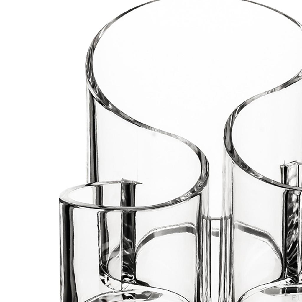Acrylic Makeup Brush Holder Organizer, Bathroom Vanity Storage Solution, Cosmetics Brushes