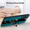 Ring Holder PU Leather Case For Vivo X60 Pro 5G Back Cover Luxury Magnetic Silicone Protection Phone Case For Vivo X60 Pro Plus