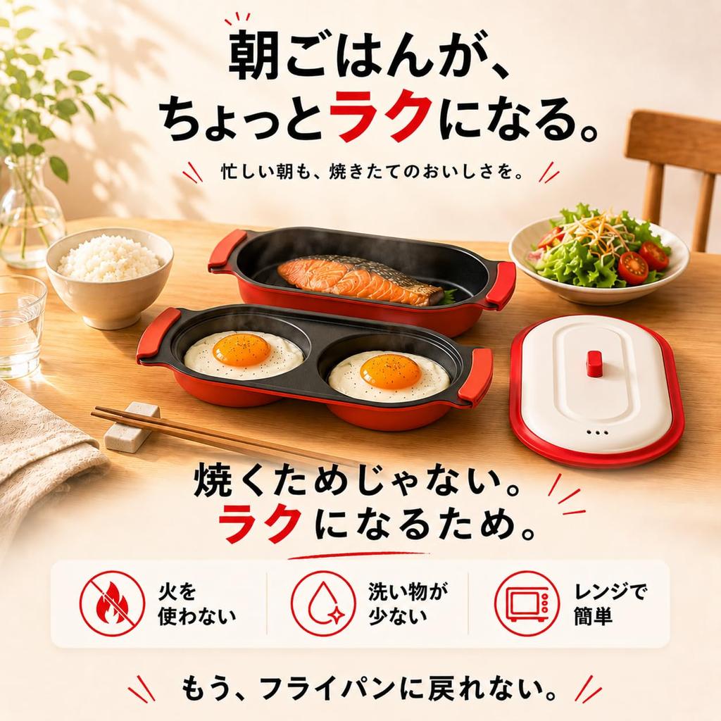 AHJ Microwave Cooker Microwave Fish Egg Fried Egg Grill Fish Egg Dishwasher No Frying Pan Recipe Instruction Manual Included 2-Plate Set Grill,