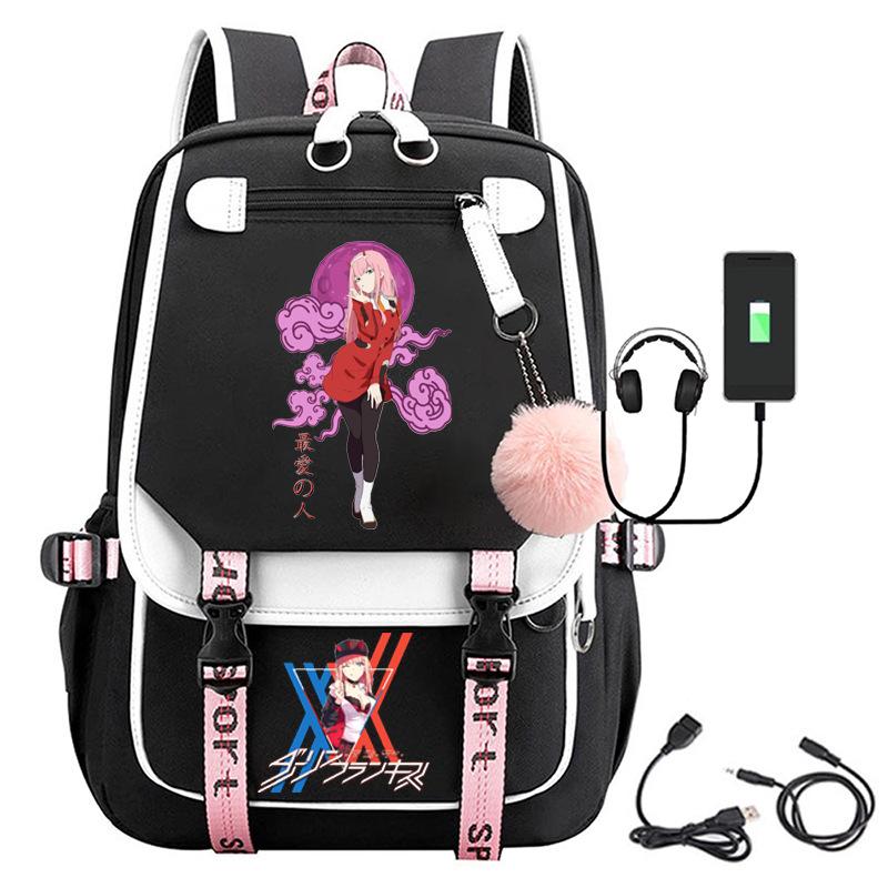 Large Capacity Schoolbag with Shoulder Strap; Student Three-piece Pencil Case Set