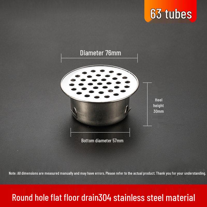 304 Stainless Steel Anti-Clogging Mesh Drain Cover for 75mm Balcony Rooftop Pipes