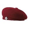 Cold Weather Protective Hat Thickened Sparkling Rhinestones Flower Painters Hat for Warmth and Stylish Styles Y08E
