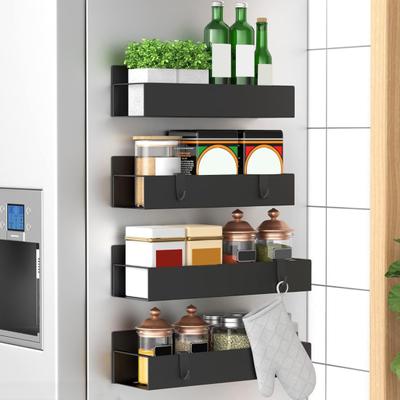 Refrigerator Magnetic Spice Rack Large Capacity Rustproof Corrosion Resistant Fridge Kitchen Cabinet Seasoning Organizer