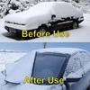 Car Windshield Snow Ice Cover with Side Mirror and Elastic Hook, 9 Magnetic Automotive Windshield Snow Frost Cover, Foldable Car Windshield Sun Shade