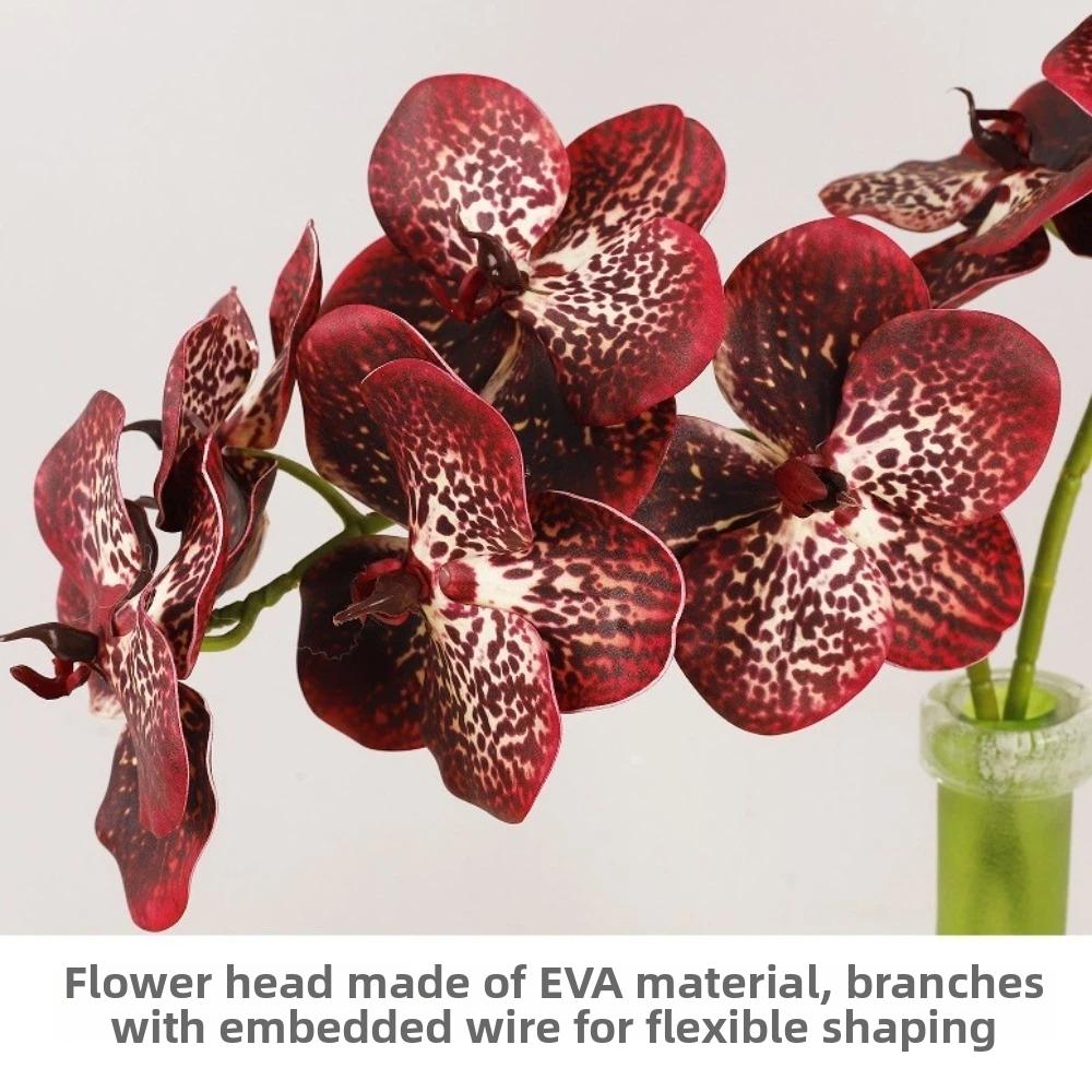 Umělá květní větev Vanda Orchid Flower Butterfly Orchid s efektem skutečného dotyku, falešná květina, svatební party dárky