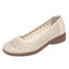Women's Sandals Summer Hollow Women's Shoes Mesh Shallow Mouth Single Shoes Thin Thick Heel Soft Sole Mother's Shoes Casual