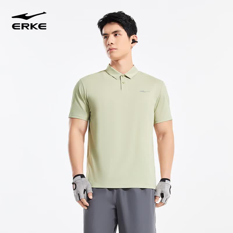 Erke Men's Ice-Feel Quick-Dry Polo T-Shirt