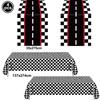 Checkered Race Car Party Tablecloths Black White Checkered Flag Tablecloth Racetrack Tablecover Racing Birthday Party Supplies