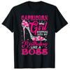 Capricorn Girl Stepping Into My Birthday Like A Boss Gifts TShirt Graphic Tee Y2k Tops Womens Fashion Birthday Present Novelty