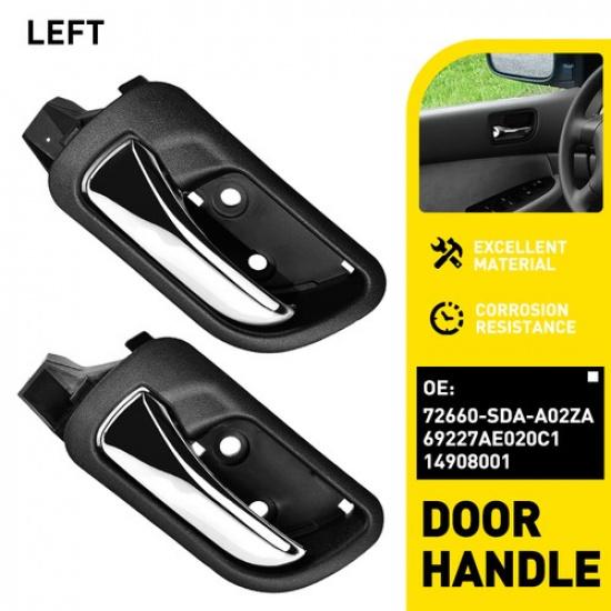 Front&Rear Interior Door Handle Driver Side LH for 2003-2007 Honda Accord Sedan