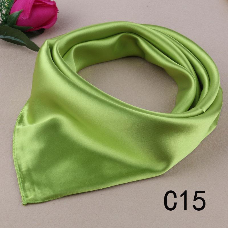 Solid Color Small Silk Scarf Small Square Scarf Women'S Season Professional Decoration Satin Small Gauze Scarf Japan And South Korea