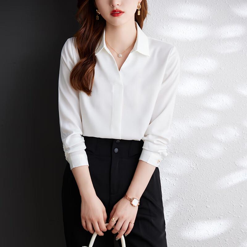 Women's Non-Iron Satin Long-Sleeve Professional Shirt
