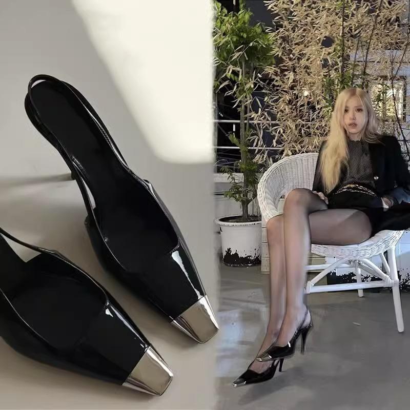 Nuovi Sandali a Punta Quadrata con Tacco Sottile e Scarpe Singole