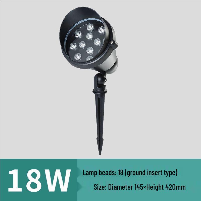 Outdoor Waterproof Plug-In Spotlight for Gardens and Lawns