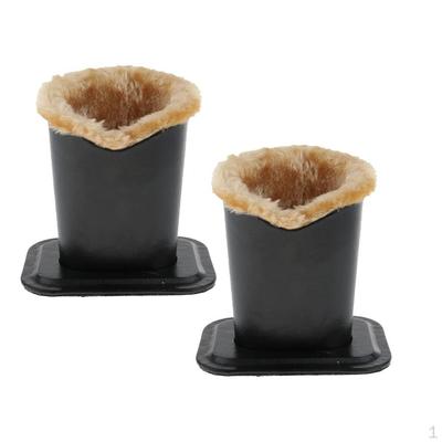 2 Pieces Plush PU Leather Eyeglasses Holder Stand Glasses