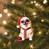 Fashionable Cute Dog Keychain Gift Crown Acrylic Keychain 2D Flat Backpack Lightweight Hanging Ornament Charm Animal Key Ring with Lanyard