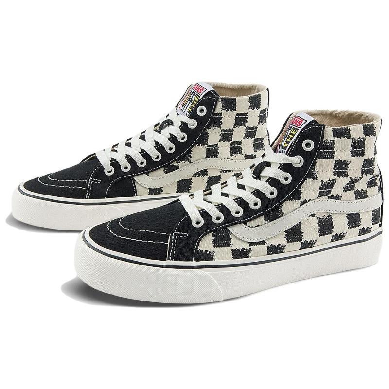 Vans SK8 Unisex High Top Sneakers Black White Checkerboard VN0A4BX6KIG