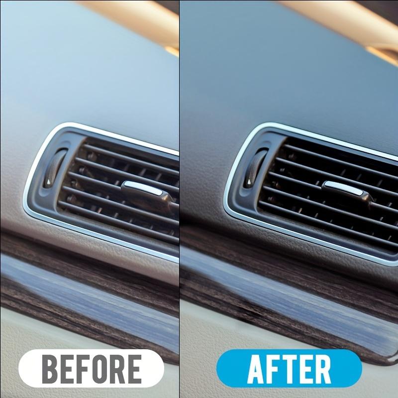 Car Dashboard Restorer Wax Plastic Trim Restore Polish Auto Interior Care Repair Cream for Faded White Vinyl Leather