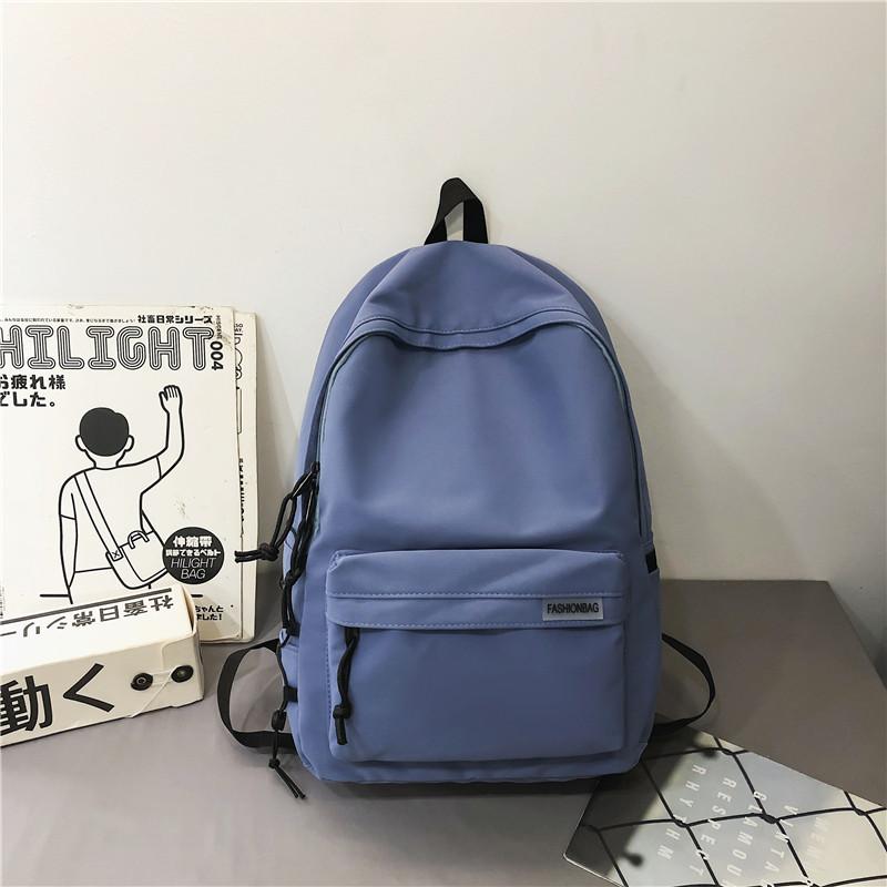 Schoolbag Simple Solid Color Computer Backpack Female University High School Schoolbag Mori Large-capacity Campus Nylon Backpack Manufacturer
