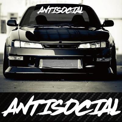 Pegatina antisocial para coche, diseño de bandera, parabrisas, competición creativa, letras, estilo decorativo, calcomanías de vinilo para vehículo, camión, motocicleta
