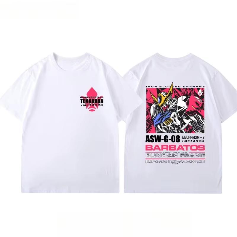 

2026 new Mobile Suit Gundam Collaboration Style ShortSleeved Shirt Mens and Womens Anime Peripheral ShortSleeved TShirt 3XL