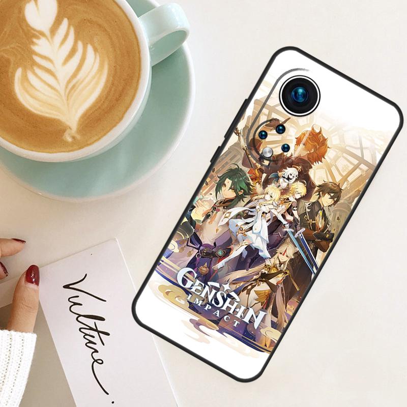 Anime Game Genshin Impact For Honor Magic 8 7 6 Pro Case For Honor 200 400 Lite 90 70 50 X8c X8b X9a X9b X9c X9d Win RT