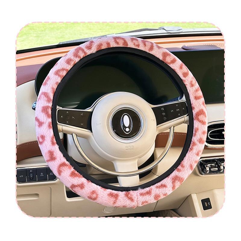 Winter Warm Plush Anti Slip Universal Car Steering Wheel Protection Cover