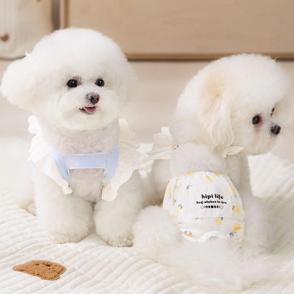 Suspenders Style Dog Physiological Pants Breathable Washable Pet Jumpsuit Adjustable Female Dog Shorts Incontinence