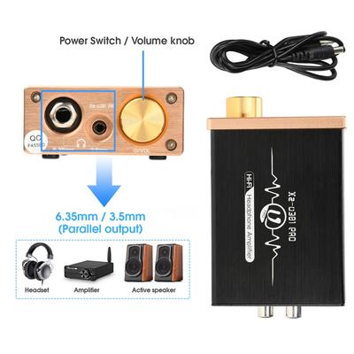 XZ-U301Pro DC 5V Class A Hi-Fi Headphone Amplifier 1500mW High-Power Desktop Headphone Amp 6.35mm/3.5mm Headphone Jack RCA Input