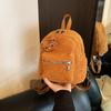 Schoolbag new Korean mini kt backpack women's fashion woolen texture popular versatile bag commuter travel backpack