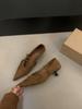 French retro suede pointed toe thin heel Mary Jane single shoes women's 2026 spring new commuter kitten and evening shoes