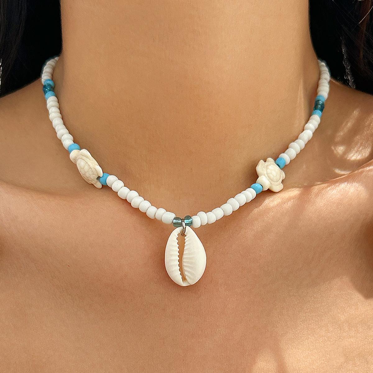 

Пляжное ожерелье из бисера, ожерелье, женские украшения, ожерелье в стиле ретро с ракушкой морской звезды для отдыха See details