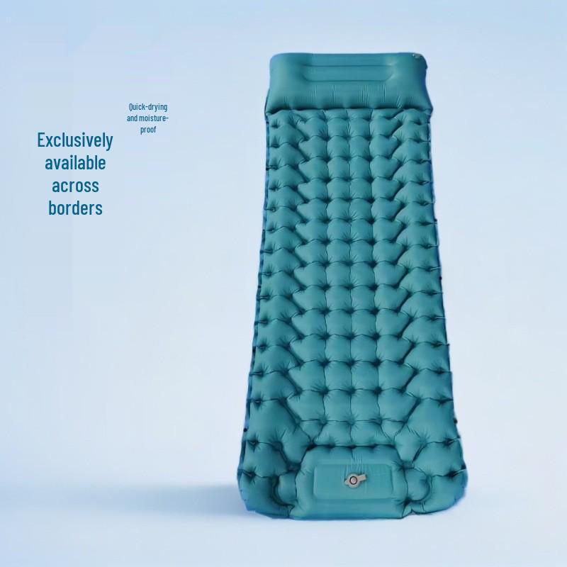 Lightweight Foot-Pump Inflatable Sleeping Pad: Portable, Moisture-Proof, Outdoor, Car-Mounted Bed