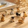Charming Room Ornaments Cute Puppy Figurine Resin Ornament for Desk And Car Decor Interior Accessories Realistic Dog Figurines Miniature
