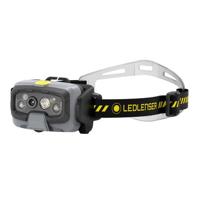 Ledlenser LED-Stirnlampe, wiederaufladbar, HF8R Work, schwarz, neuste automatische Lichtanpassung, bis zu 1600 lm hell, IP68 wasserdicht, CRI80, rotes Unterlicht für die Arbeit