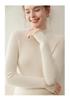 Classic Women's Cashmere Knit Pullover: Striped Half-High Collar, Solid Color, Autumn/Winter Commute Sweater