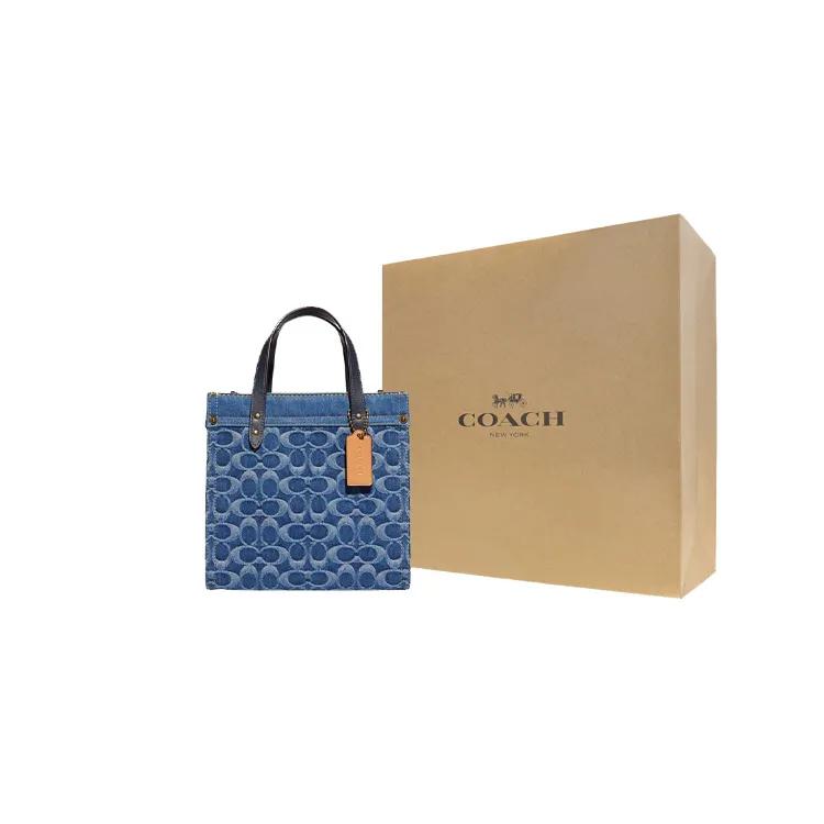 Coach Field Denim Fabric Tote Bag , Shopping Bag , Crossbody Bag , Handbag Medium Women's Marine Blue (Unisex) Handbags CA580 B4UDF